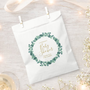 Bolsa De Papel Greenery Eucalyptus Baby Shower