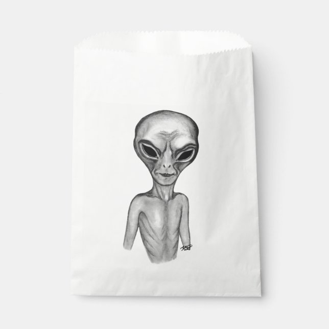 Bolsa De Papel Grey Alien , quiero creer (Anverso)