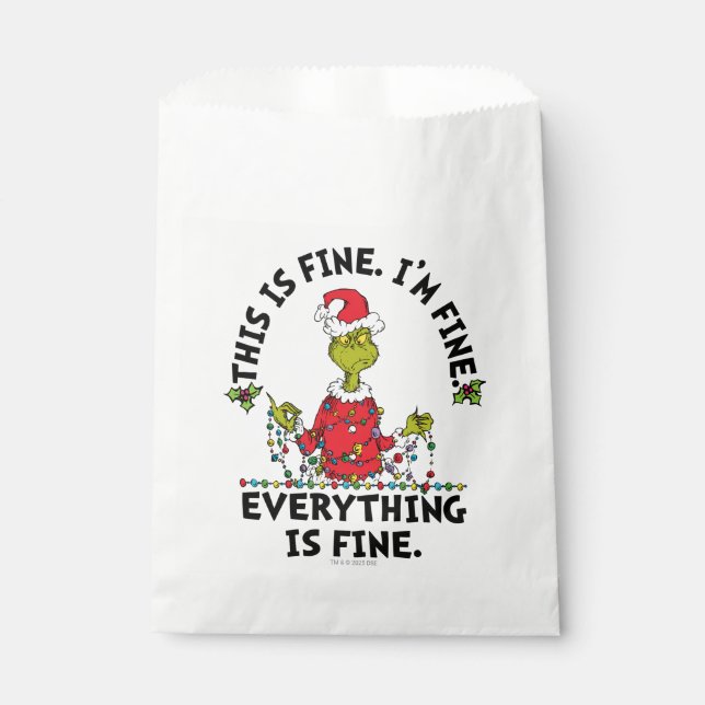 Bolsa De Papel Grinch | Everything is Fine (Anverso)