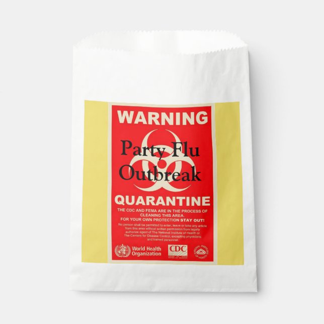 Bolsa De Papel Gripe de la Fiesta (Anverso)