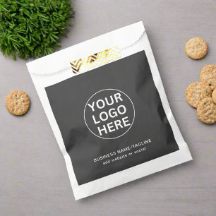 Bolsa De Papel Gris promocional de su logotipo profesional