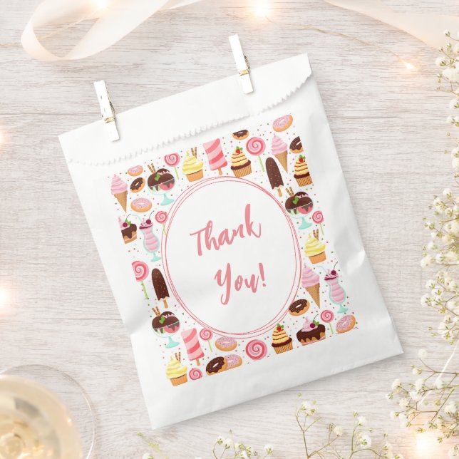 Bolsa De Papel Grito para los Chicas de helado dulce cumpleaños (Cortado)