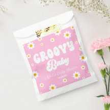 Groovy Baby Daisy Flower Floral Rosa Baby Shower