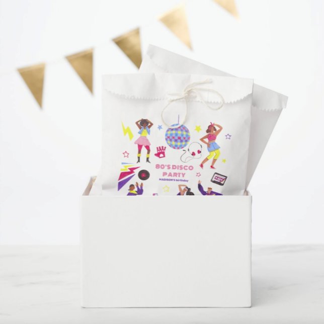 Bolsa De Papel Groovy Disco Fiesta Retro 80 Discoball (Subido por el creador)