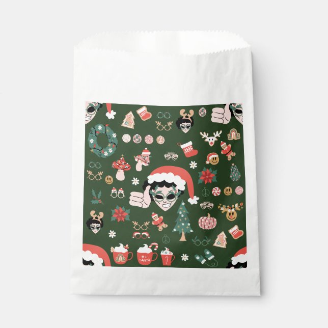 Bolsa De Papel groovy navidades disco santa alien (Anverso)