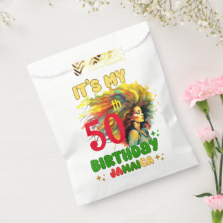 Bolsa De Papel Grupo Chica de cumpleaños de Island Vibes Jamaica