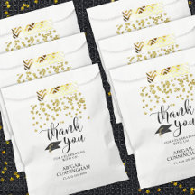 Guión de la fiesta de graduación Gold Confetti Gra