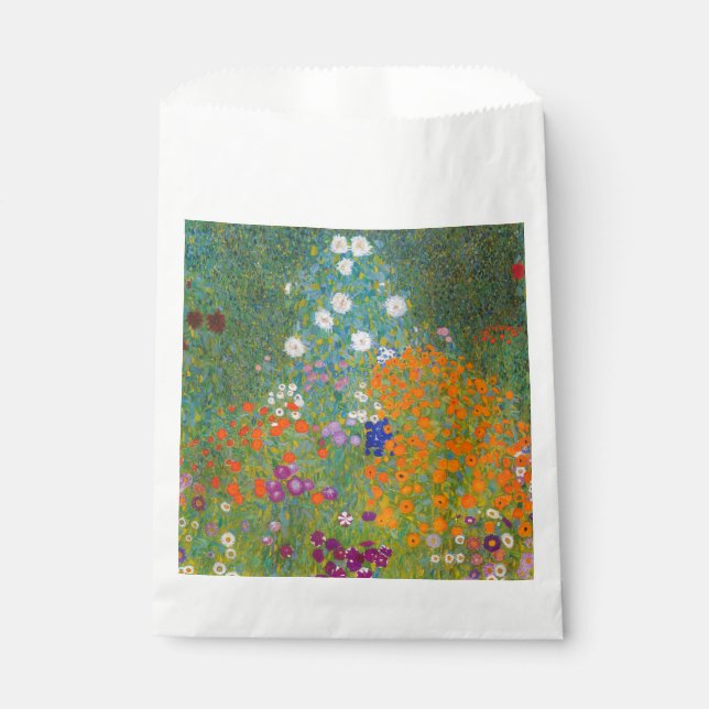 Bolsa De Papel Gustav Klimt - Jardín de flores (Anverso)