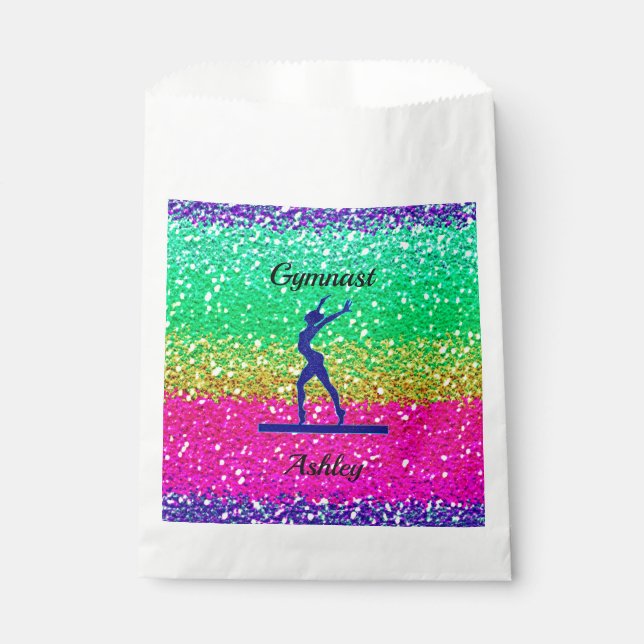 Bolsa De Papel Gymnastics Beam Sparkle (Anverso)