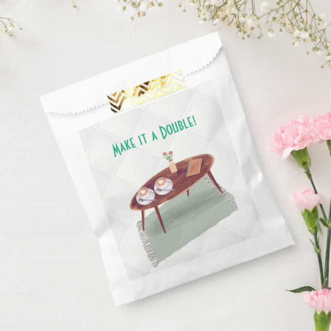 Bolsa De Papel Hacerlo un Baby Shower con temas de café para dos  (Sellado)