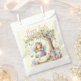Bolsa De Papel Hada de Pascua de primavera en acuarela