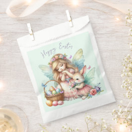 Bolsa De Papel Hada de Pascua de primavera en acuarela