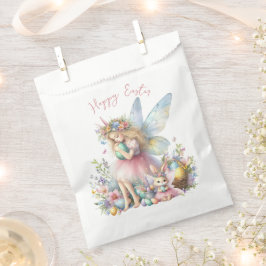 Bolsa De Papel Hada de Pascua de primavera en acuarela