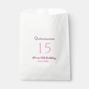 Bolsa De Papel Hadas rosadas 15 años simple moder quinceanera