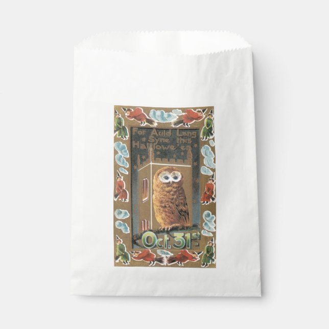 Bolsa De Papel Halloween a la vieja usanza, Owl (Anverso)