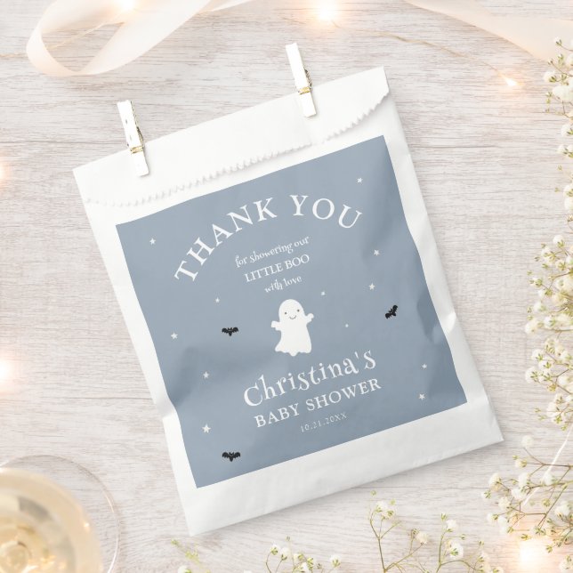 Bolsa De Papel Halloween Baby Boy Shower Gracias (Cortado)
