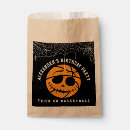 Bolsa De Papel Halloween Basket Ball Trick o Básquetbol Cumpleaño