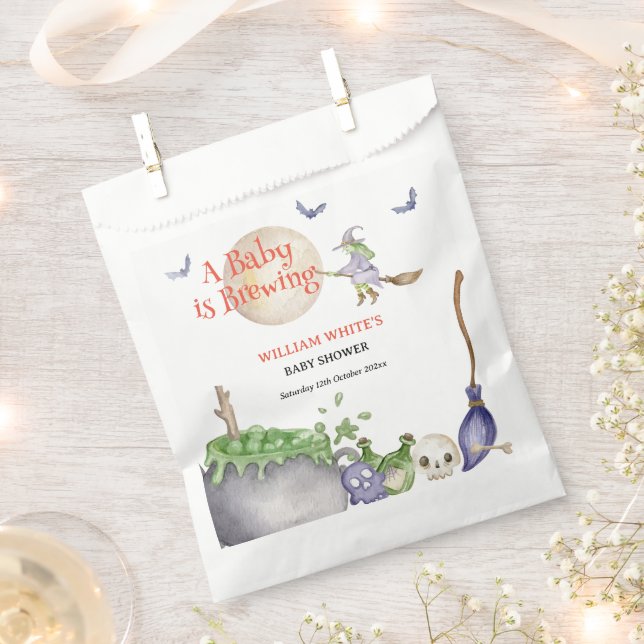 Bolsa De Papel Halloween Cauldron Baby está preparando ducha (Cortado)