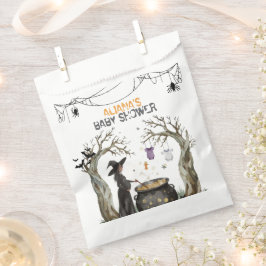 Bolsa De Papel Halloween Cauldron Spooky Black Witch Baby Shower 