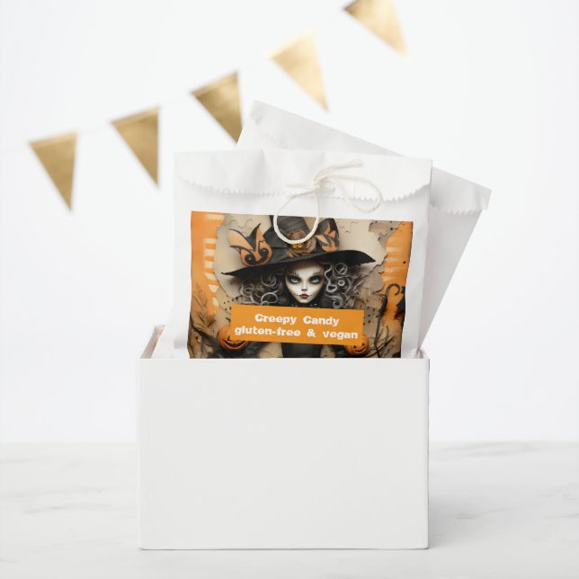 Bolsa De Papel Halloween Creepy Candy sin gluten y vegano (Fiesta)
