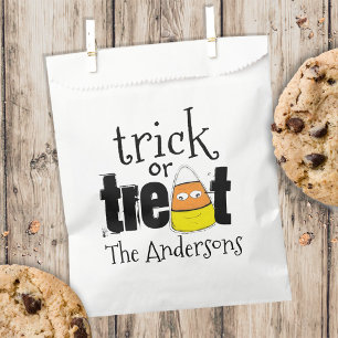 Bolsa De Papel Halloween Cute Candy Corn Sonriente truco o trato