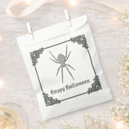 Bolsa De Papel Halloween de araña plateada