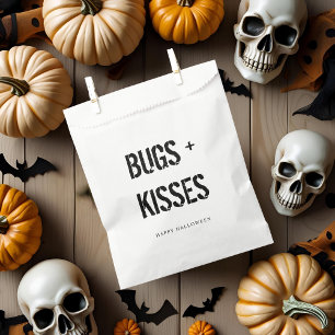 Bolsa De Papel Halloween de bichos y besos