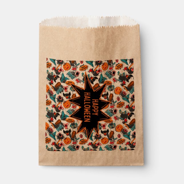 Bolsa De Papel Halloween de Retro Comic Book (Anverso)