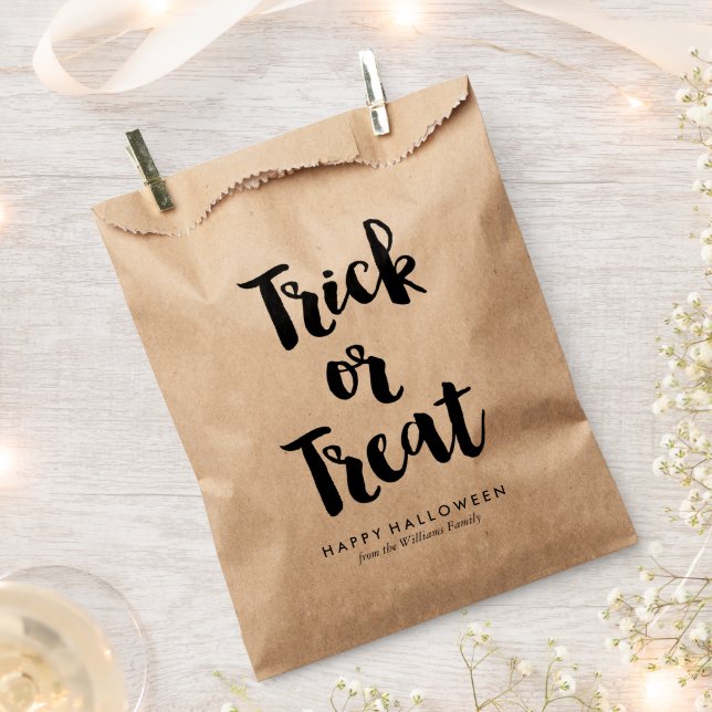 Bolsa De Papel Halloween de truco o truco (Cortado)