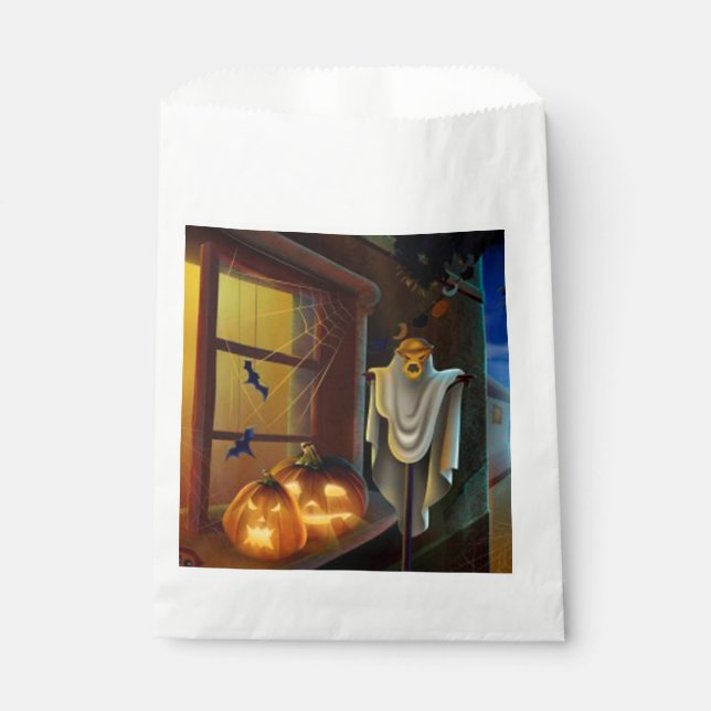 Bolsa De Papel Halloween espeluznante (Anverso)