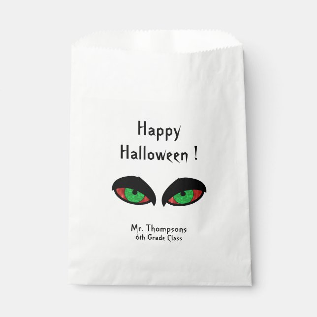 Bolsa De Papel Halloween Eyes School (Anverso)