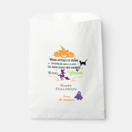 Bolsa De Papel Halloween feliz personalizado | Paseo de brujas