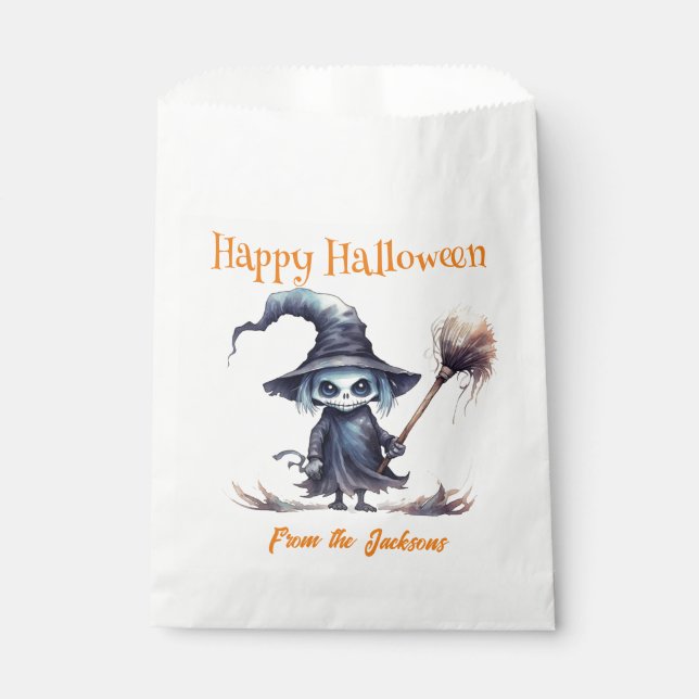 Bolsa De Papel Halloween feliz personalizado | TESTIGO DE ESQULET (Anverso)