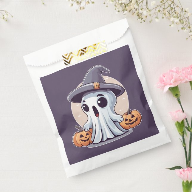 Bolsa De Papel Halloween: Geist mit Kürbissen -  (Sellado)