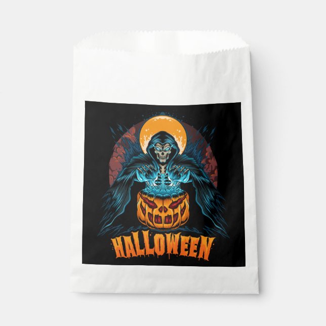 Bolsa De Papel Halloween Grim Reaper (Anverso)