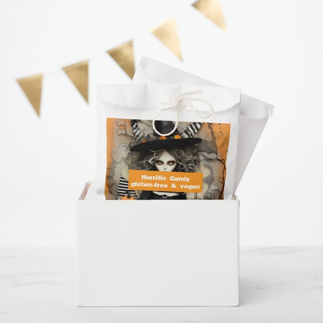 Bolsa De Papel Halloween Horrific Candy sin gluten y vegano (Fiesta)