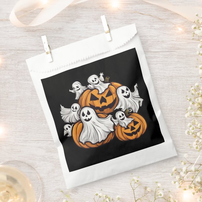 Bolsa De Papel Halloween: Kleine Geister mit Kürbissen -  (Cortado)