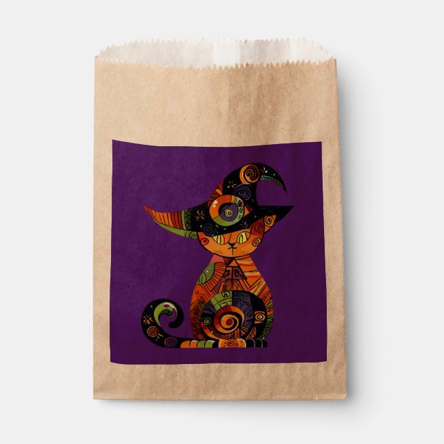 Bolsa De Papel Halloween/mística/gato/otoño (Anverso)