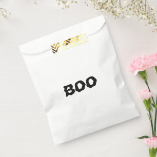Bolsa De Papel Halloween negro y blanco espeluznante