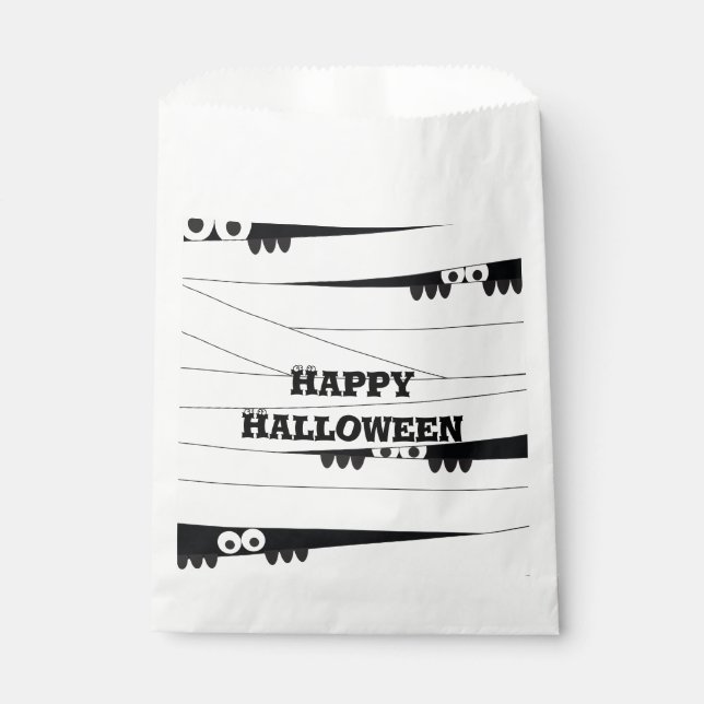 Bolsa De Papel Halloween Peeking Mummy (Anverso)