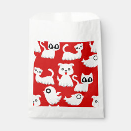 Bolsa De Papel halloween perro de hurón fantasma rojo