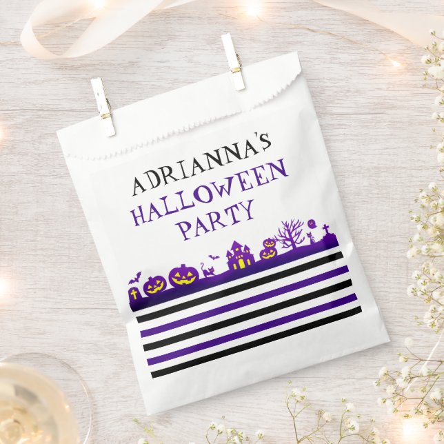 Bolsa De Papel Halloween, Personalizado de la escena de fantasía  (Cortado)