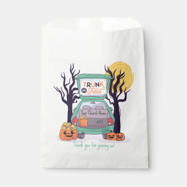 Bolsa De Papel Halloween Personalizado de maleza o tratamiento (Anverso)