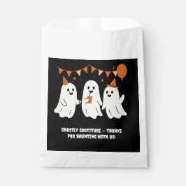 Bolsa De Papel Halloween Playful White Ghost Black Festive 
