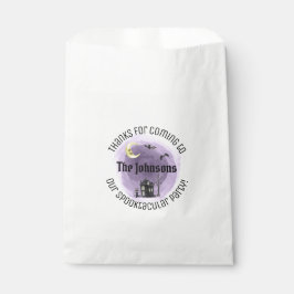 Bolsa De Papel Halloween Púrpura Gracias Fiesta Spooktacular