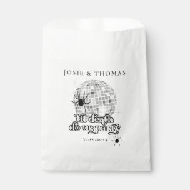Bolsa De Papel Halloween Retro Spiders & Disco Ball Boda