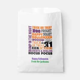 Bolsa De Papel Halloween Sayings Goodie Bag