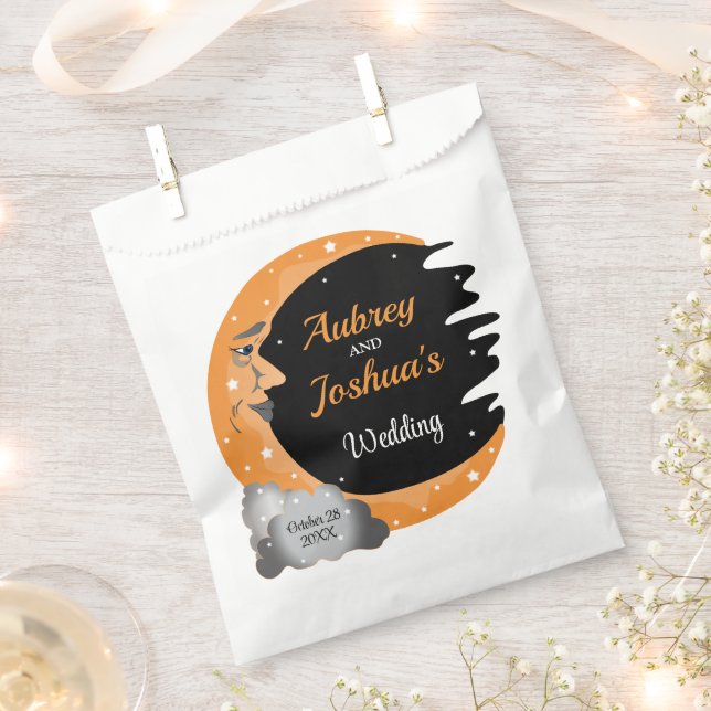 Bolsa De Papel Halloween Sobre la Luna Personalizado (Cortado)