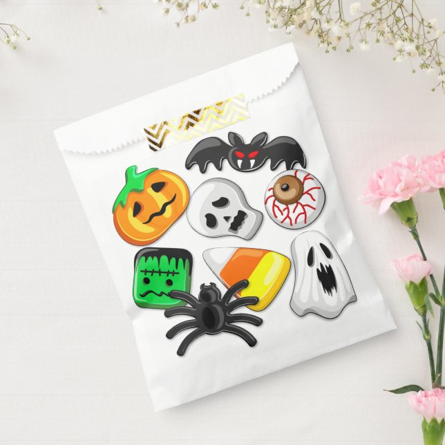 Bolsa De Papel Halloween Spooky Candies Fiesta (Sellado)
