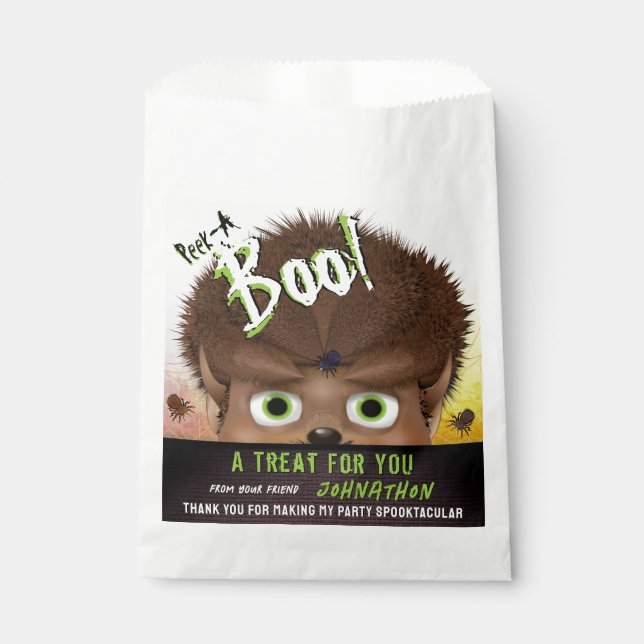 Bolsa De Papel Halloween Werewolf Monster Peek A Boo (Anverso)